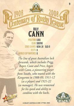 2008 NRL Centenary #9 Billy Cann Back